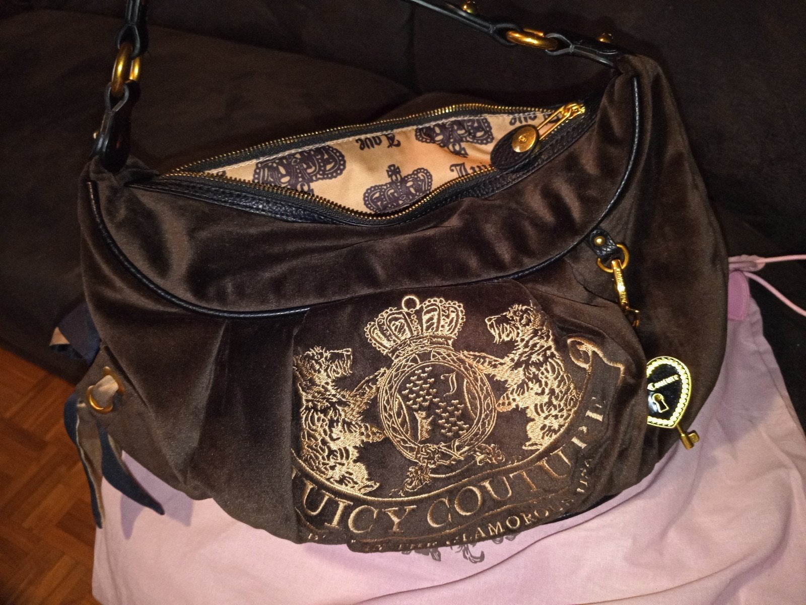 Juicy Couture Daydreamer Tas Hobo Bruin, Ophalen, Zo goed als nieuw, Bruin, Handtas