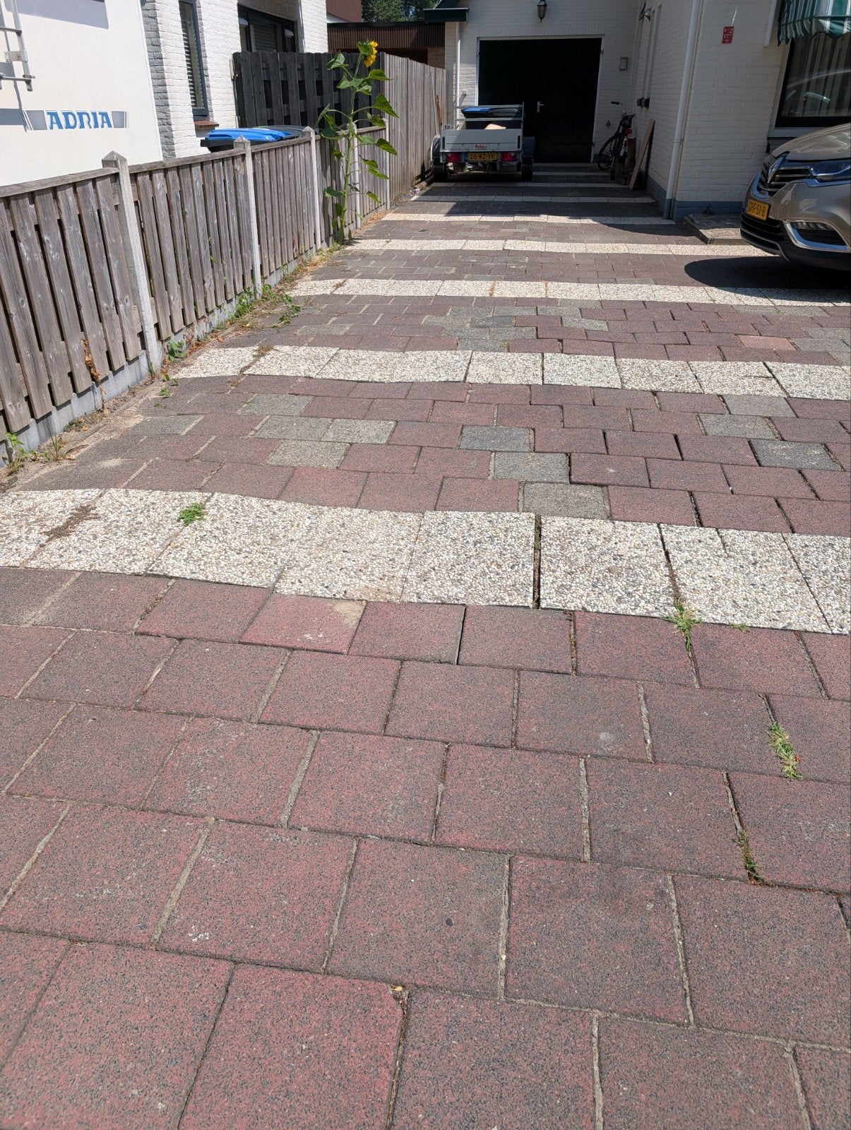 Rode stoeptegels en grindtegels, Tuin en Terras, Ophalen, Gebruikt, Beton, Terrastegels