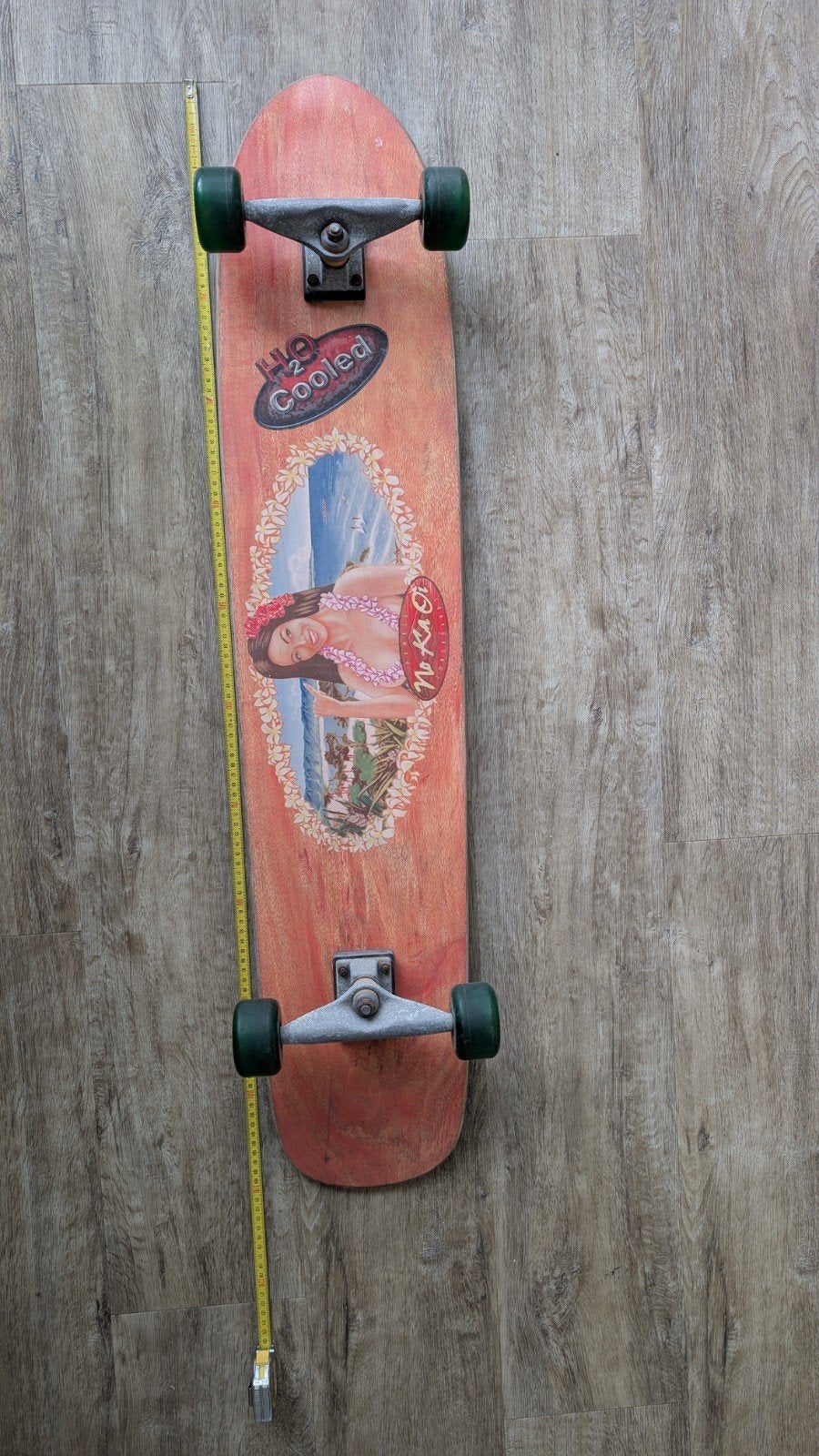 Vintage Longboard Skateboard met Krypto wielen, Sport en Fitness, Ophalen, Gebruikt, Skateboard, Longboard