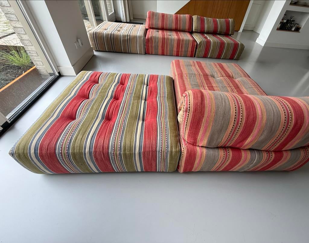 Roche Bobois Voyage Immobile modular sofa 5 pieces, Ophalen, Gebruikt, 300 cm of meer, 75 tot 100 cm