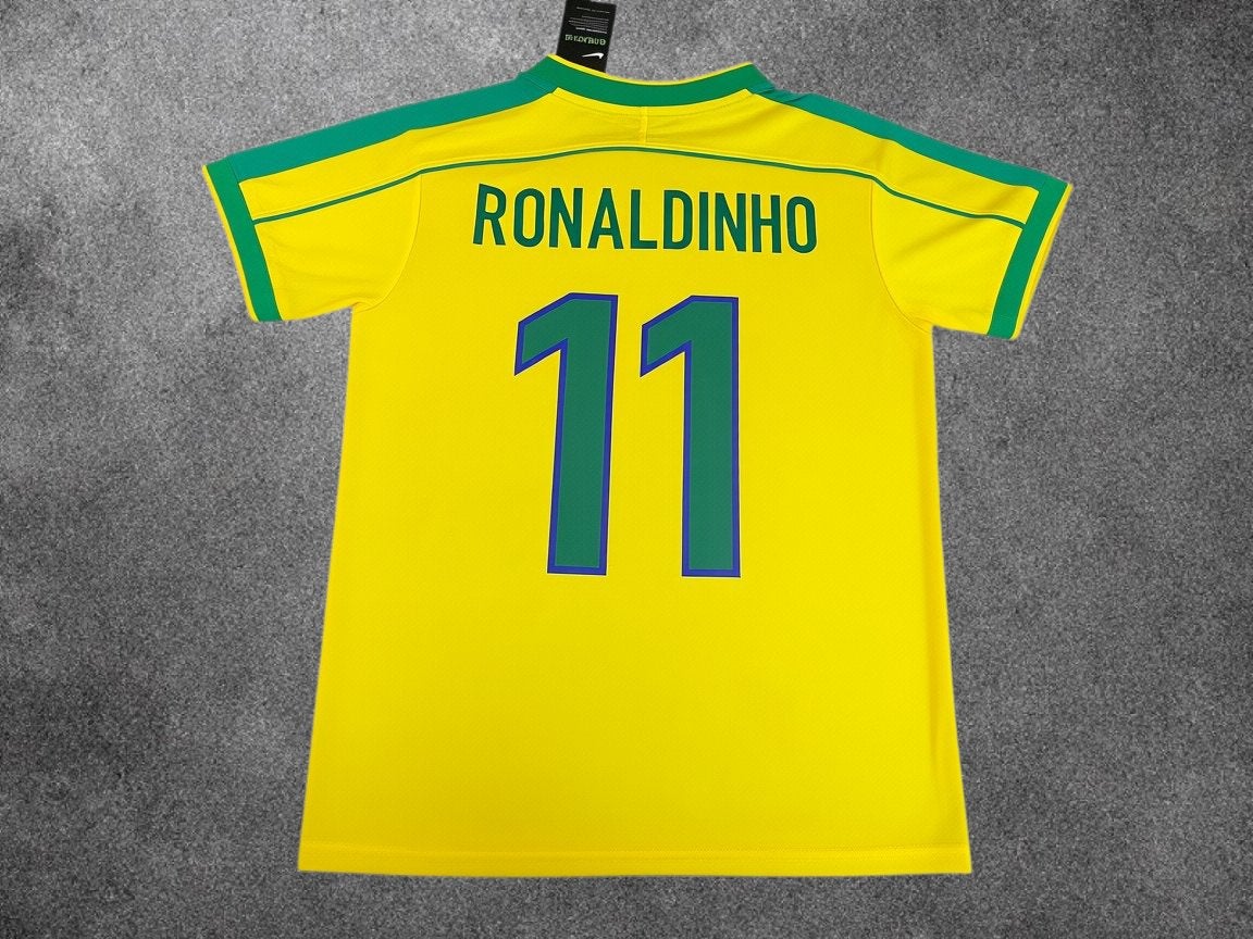 Brazilië 1998 Ronaldinho shirt maat S t/m L, Maat S, Ophalen of Verzenden, Nieuw, Shirt