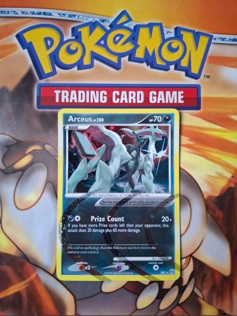 Arceus lv 100 Platinum AR1 Arceus set holo rare pokemon nm, Ophalen of Verzenden, Zo goed als nieuw, Foil