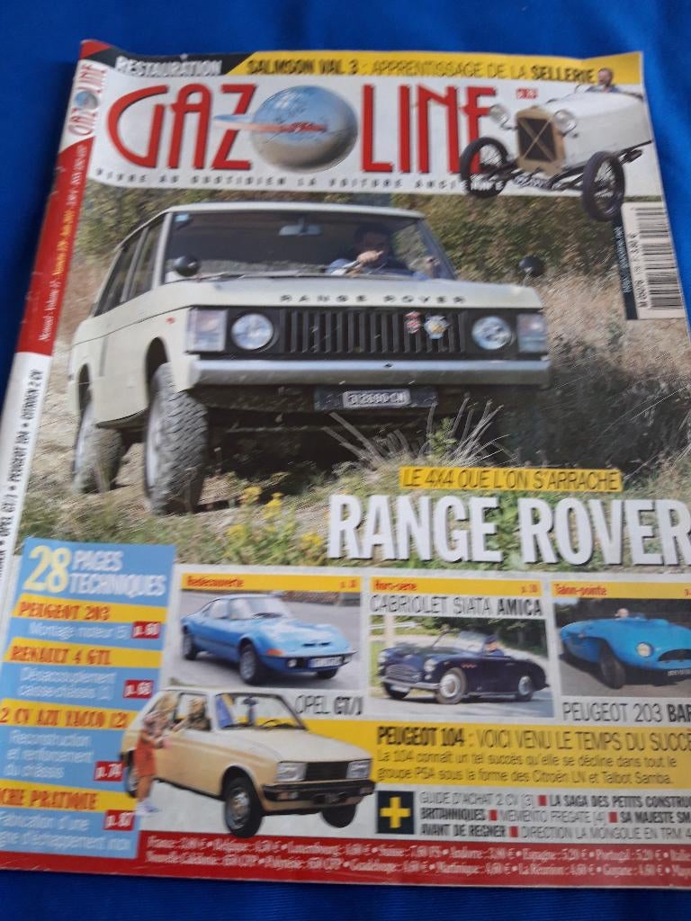 GAZOLINE - juni 2011 - Frans oldtimerblad, Ophalen of Verzenden, Zo goed als nieuw, Algemeen