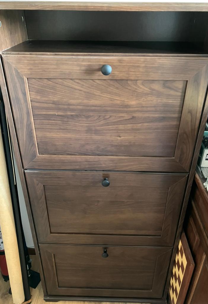 Schoenenkast IKEA Brusali (bruin), Ophalen of Verzenden, Gebruikt