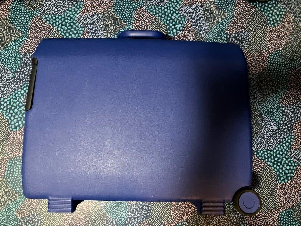 Samsonite Koffer - Blauw, Hard Kunststof met Wieltjes, Wieltjes, Gebruikt, Hard kunststof, Ophalen of Verzenden