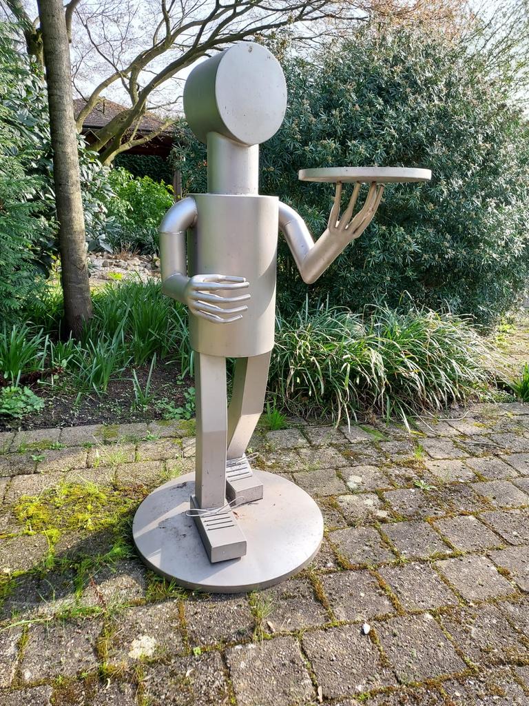 Metalen pop, 100 cm hoog, Antiek en Kunst, Kunst | Beelden en Houtsnijwerken, Ophalen