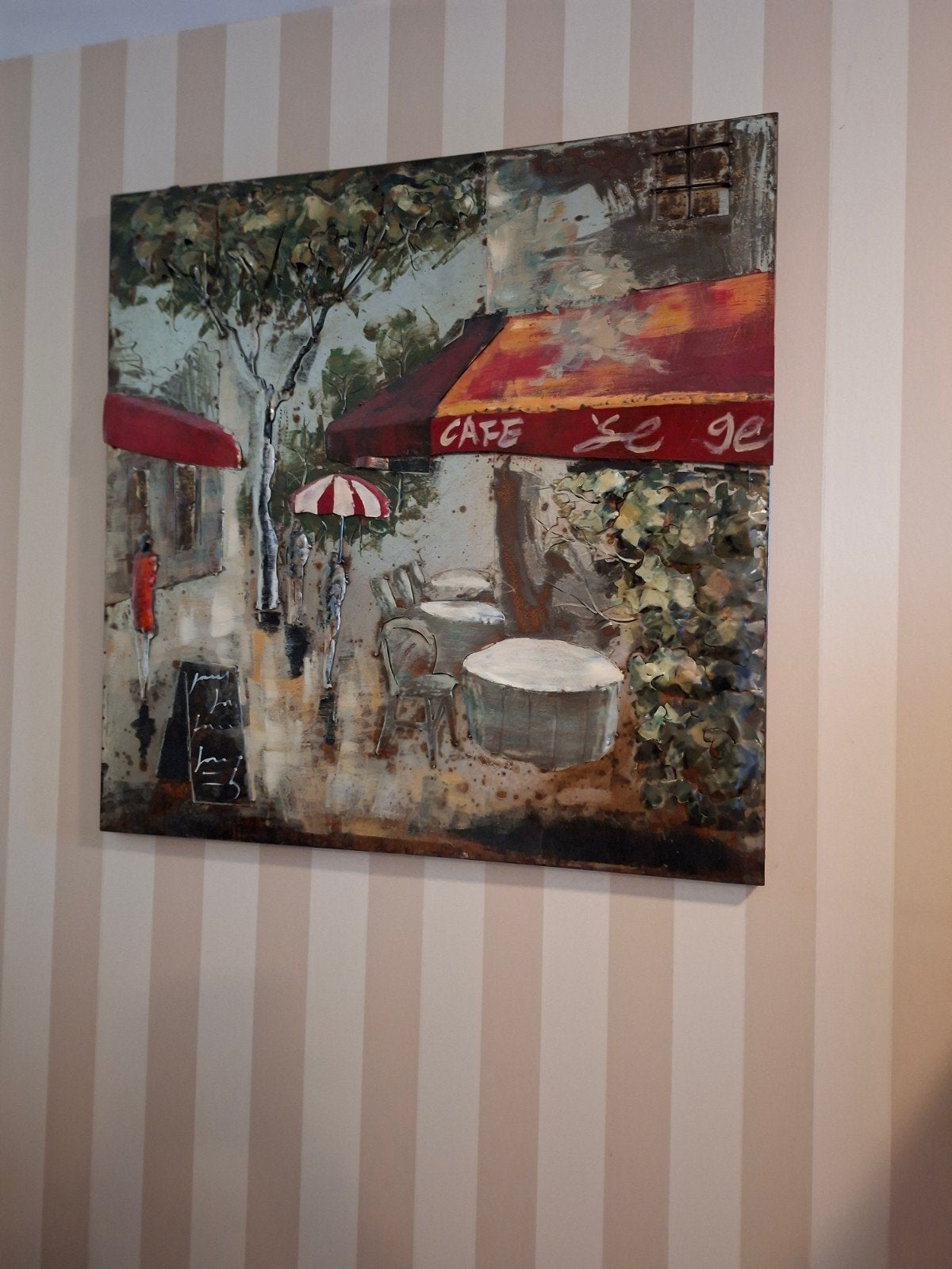 3D zinken schilderij, Ophalen, 3D-effect, Overige materialen, Stadsgezicht