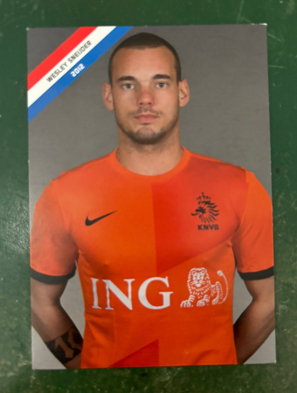Spelerskaart Wesley Sneijder Nederland EK 2012, Verzamelen, Ophalen of Verzenden, Zo goed als nieuw, Spelerskaart