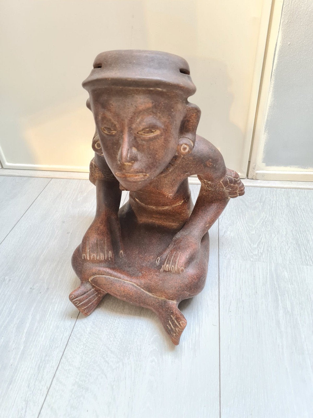 Mexicaans beeld, Ophalen, 33 cm, Beeld, Bruin