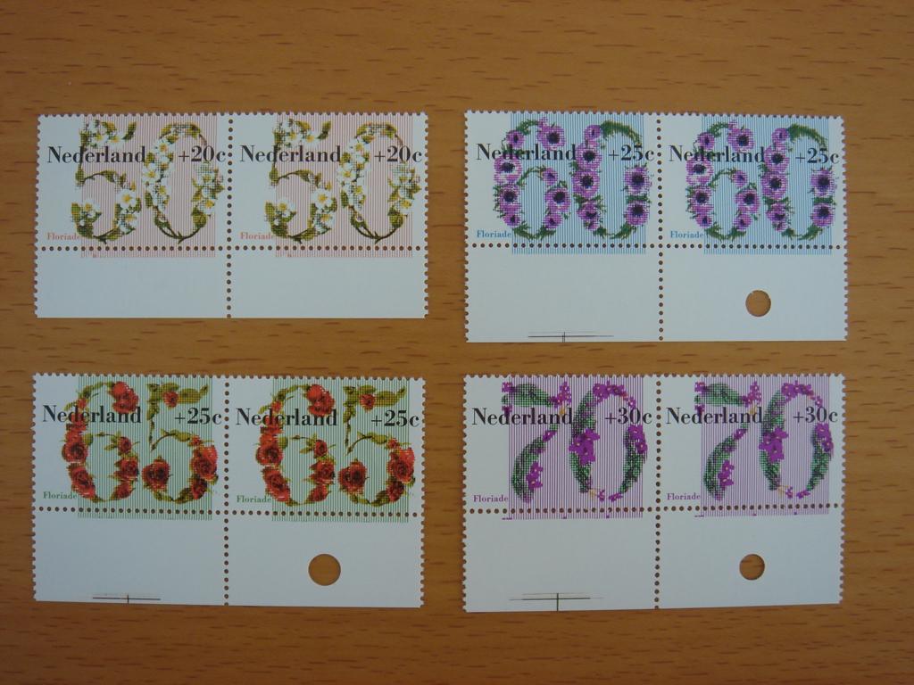 NVPH 1262, 1263, 1264 en 1265 Zomerzegels Floriade 1982 8x , Ophalen of Verzenden, Na 1940, Postfris