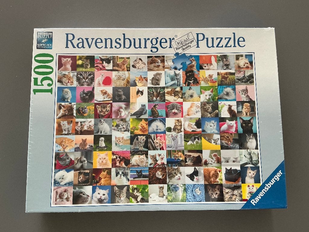 Nieuwe Ravensburger Poezenpuzzel, 1500 stukjes, Hobby en Vrije tijd, Ophalen of Verzenden, 500 t/m 1500 stukjes, Nieuw, Legpuzzel