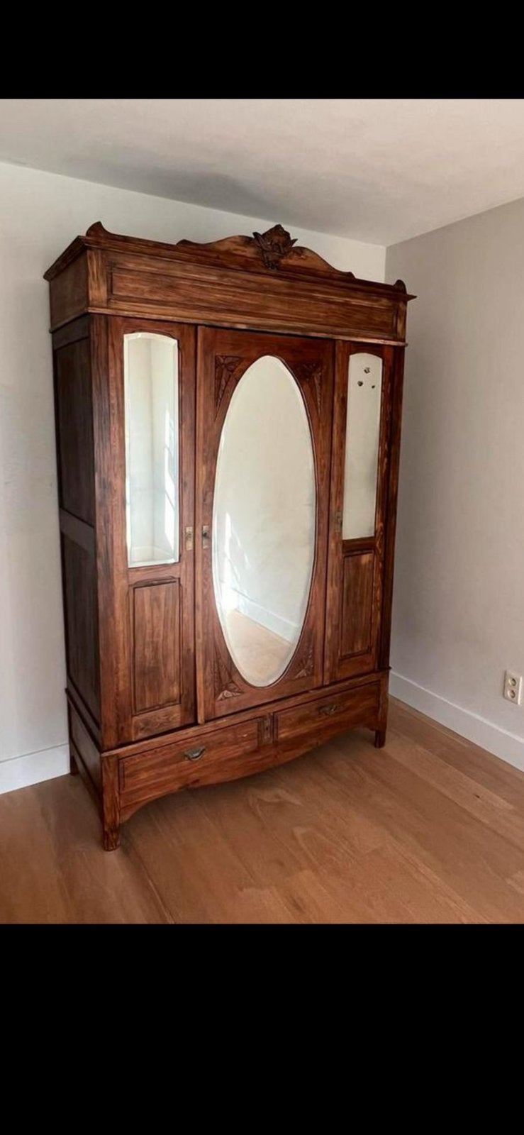 Mooie antieke hang - leg kast met 2 lades, Antiek en Kunst, Antiek | Meubels | Kasten, Ophalen