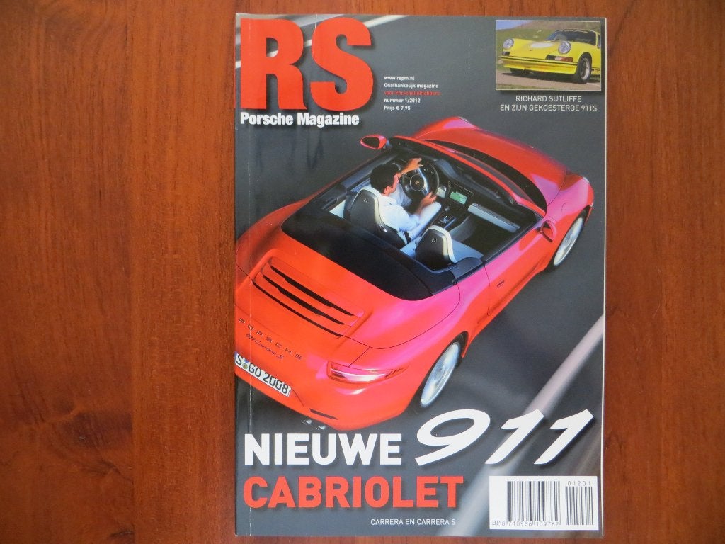RS Porsche Magazine 1 2012 911 Cabriolet Carrera / Carrera S, Ophalen of Verzenden, Nieuw, Porsche