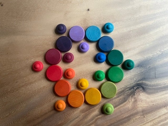 Grapat 24x regenboog: 12x munten en 12x bloemen, NL, Nieuw, Ophalen of Verzenden, Info@handmadebycharlie.nl
