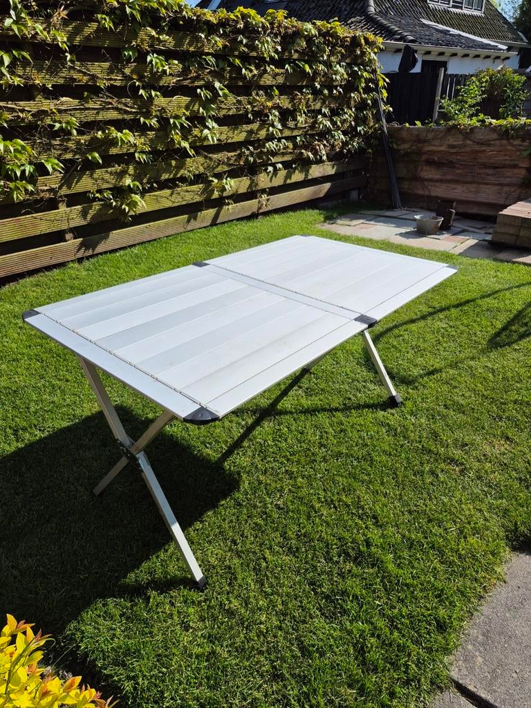 Aluminium campingtafel met tas, Ophalen, Gebruikt, Campingtafel