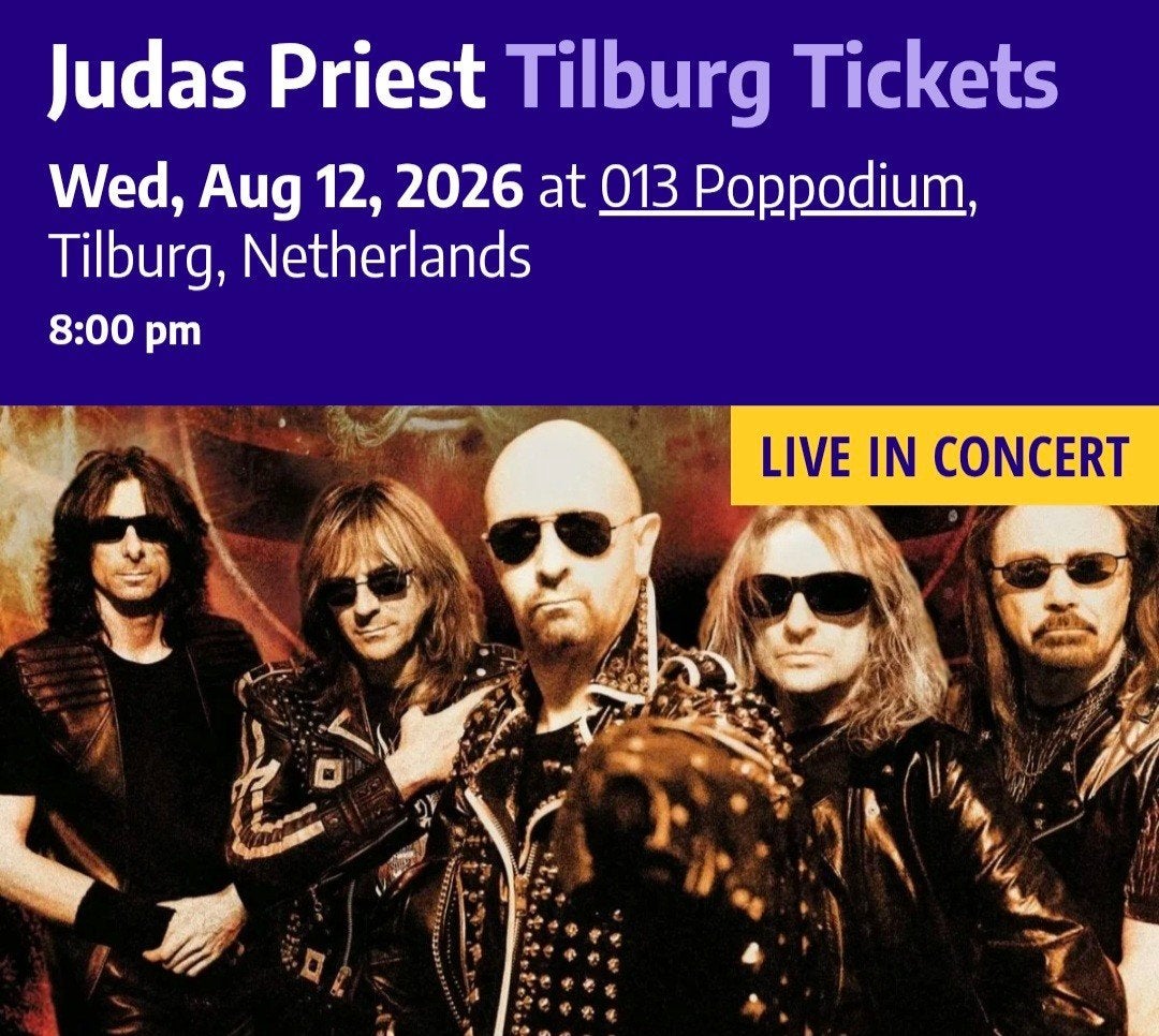 Judas Priest concertkaartje, Eén persoon, Augustus, Hard Rock of Metal