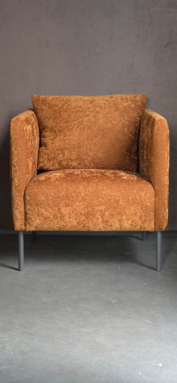 mooi opnieuw bekleed stoel fauteuil cognac kleur, Huis en Inrichting, Ophalen of Verzenden, Bruin, Eén