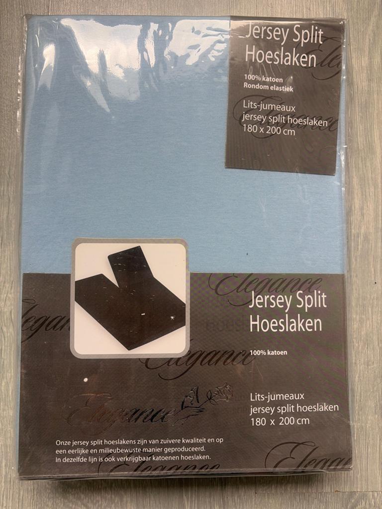 Jersey Split Topper Hoeslaken 180x200 cm - Diverse Kleuren, Huis en Inrichting, Slaapkamer | Beddengoed, Overige kleuren, Hoeslaken of Sloop