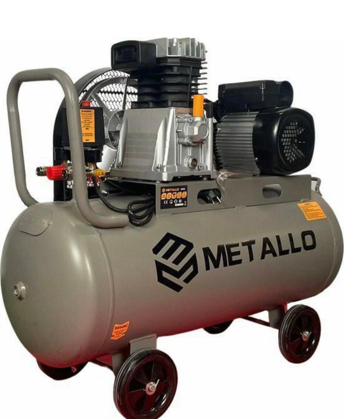 Metallo 2065L Compressor - 100L Tank, 8 Bar, 250L/min, Doe-het-zelf en Verbouw, Ophalen, Zo goed als nieuw, 200 tot 400 liter/min