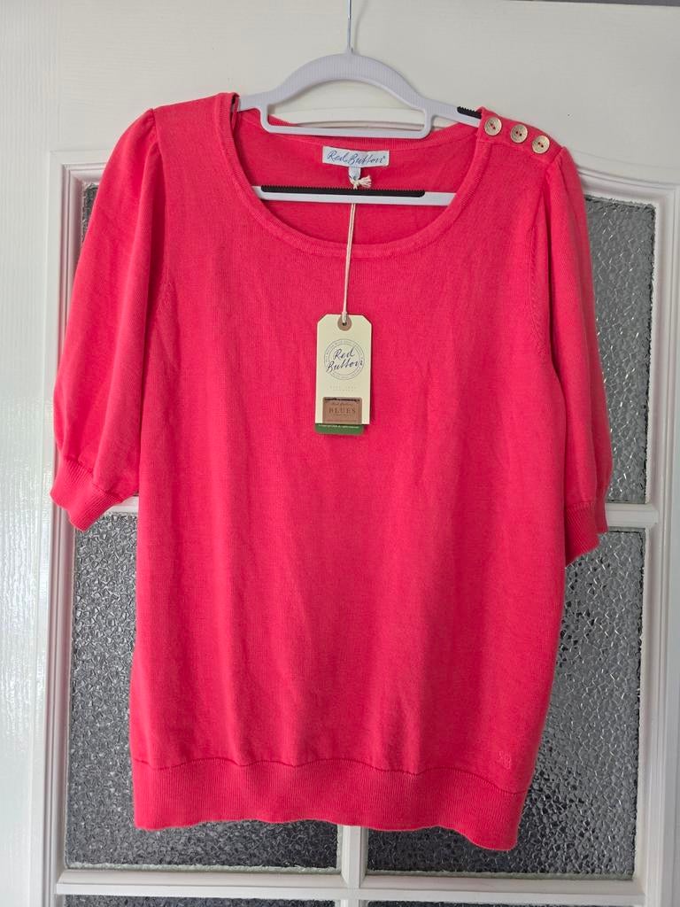 Nieuw shirt red button xl koraal, Wit, Maat 42/44 (L), Nieuw, Ophalen of Verzenden
