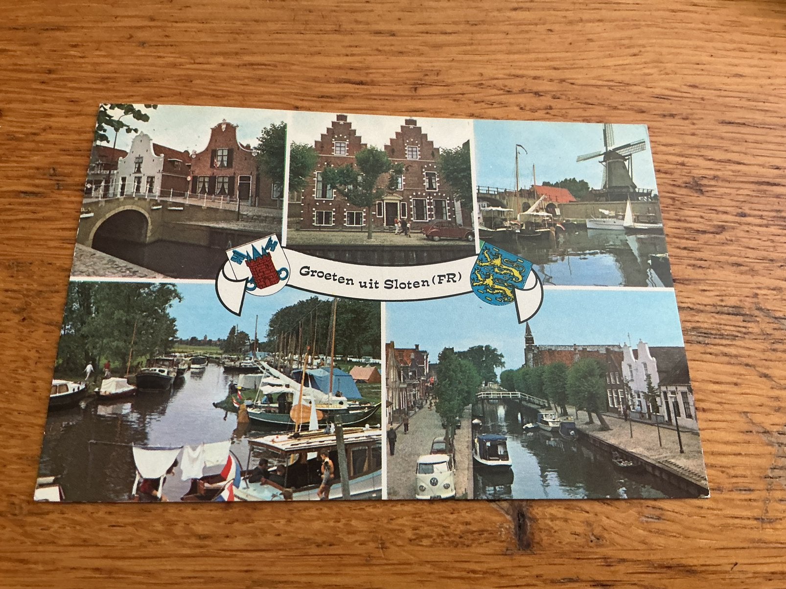 E24 Groeten uit Sloten molen gemeentewapen, Ophalen of Verzenden, Friesland