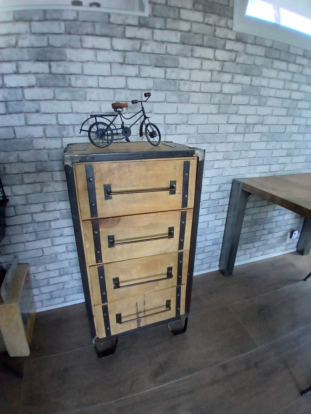 Ladenkast met 4 laden - 50x40x102 cm, Huis en Inrichting, Kasten | Ladekasten, Overige houtsoorten, Gebruikt, 100 tot 150 cm, 3 of 4 laden
