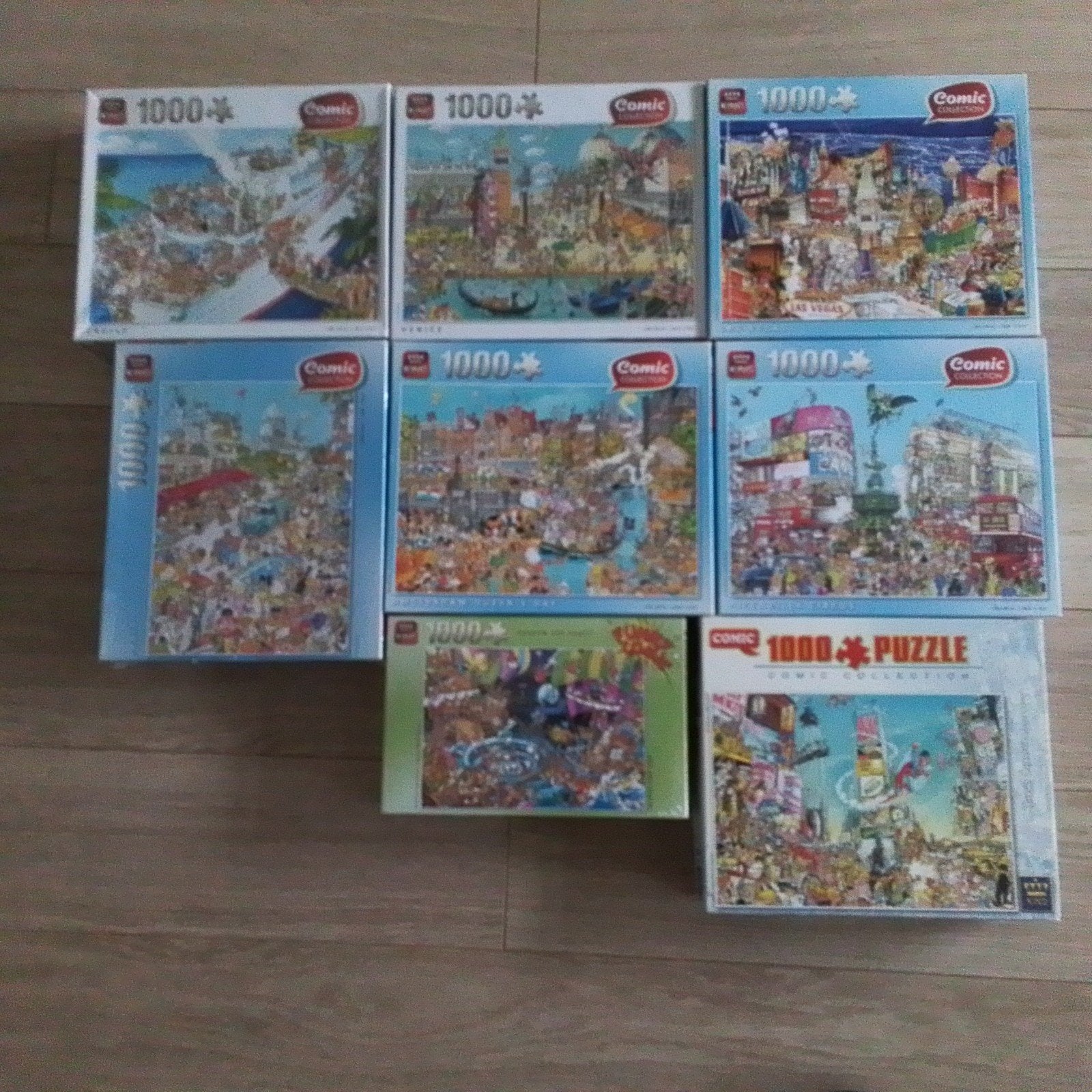 8 King comic puzzels waarvan 4 nog nieuw, Ophalen, 500 t/m 1500 stukjes