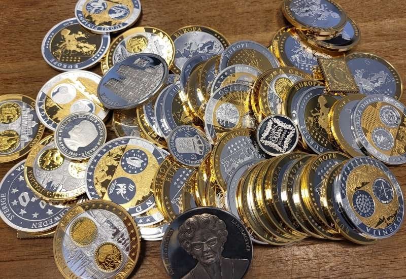 500 gram puur zilveren penningen, Ophalen of Verzenden, Zilver, Buitenland