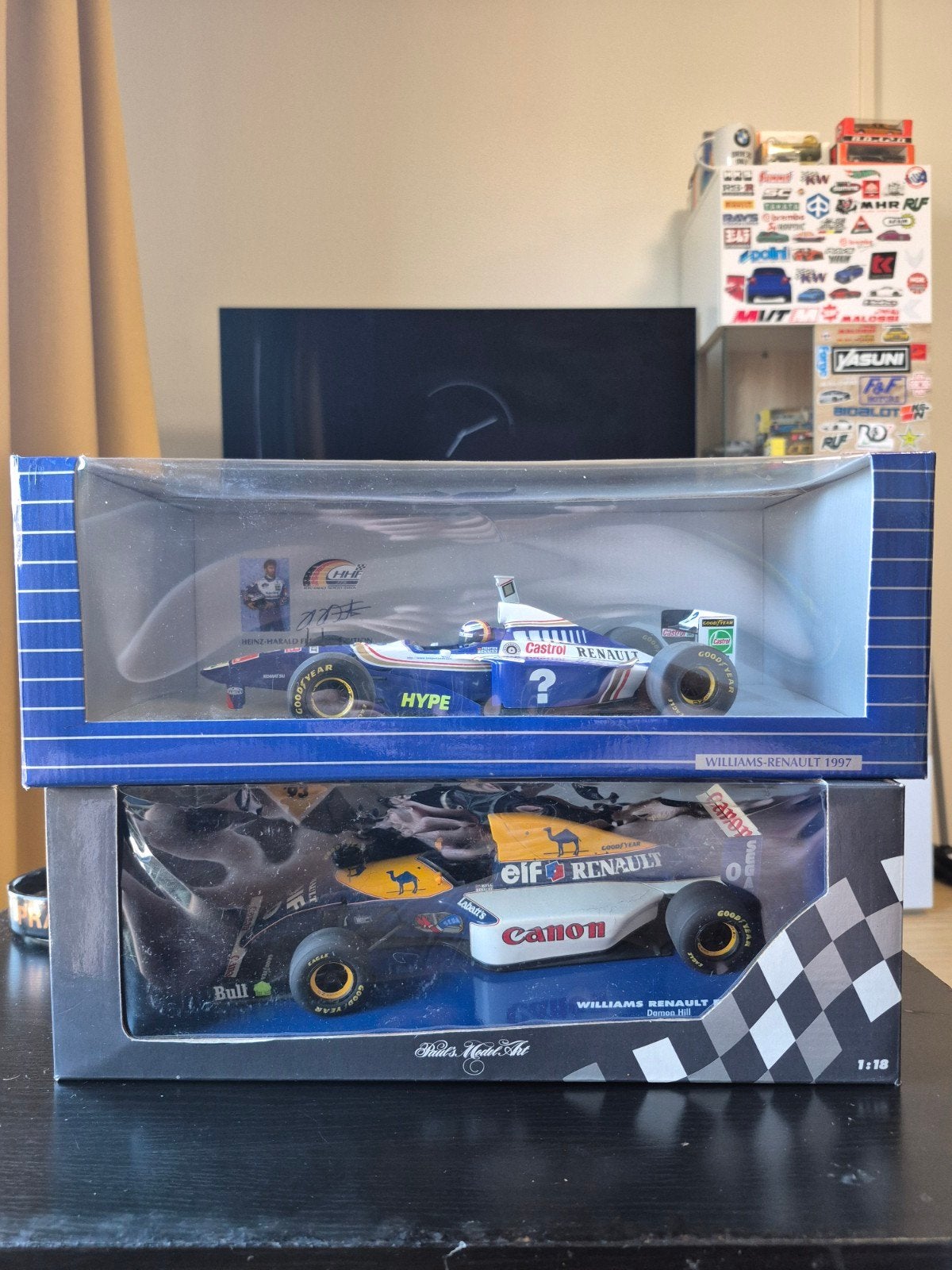 Williams F1 1:18 Set: Damon Hill & H.H. Frentzen, Hobby en Vrije tijd, Modelauto's | 1:18, Ophalen of Verzenden, Gebruikt, Auto