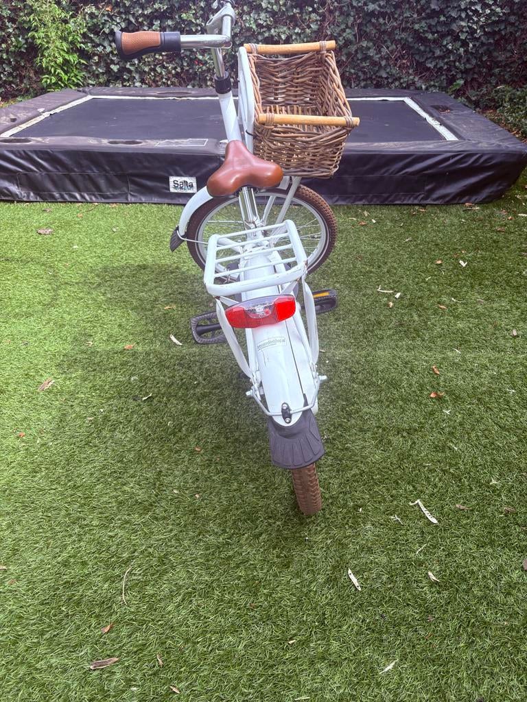 Witte kinderfiets met mandje - Goede staat, Ophalen of Verzenden, Gebruikt, 20 inch, Handrem