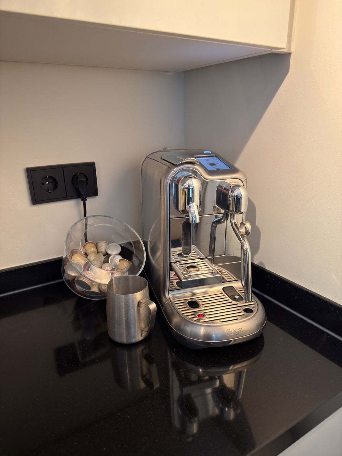 Sage Nespresso Creatista Pro - Zo goed als nieuw, Espresso apparaat, Ophalen of Verzenden, Zo goed als nieuw, 1 kopje
