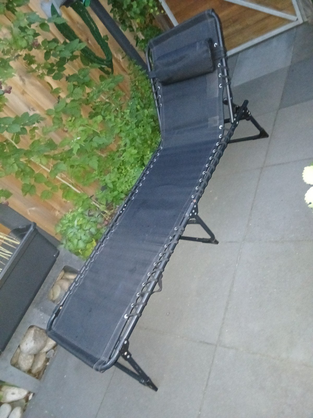 Opklapbaar ligbed, met draaghengsels, Tuin en Terras, Ophalen, Gebruikt
