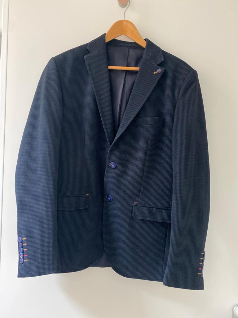 Wam Denim donkerblauwe heren colbert - Maat 52, Kleding | Heren, Ophalen of Verzenden, Zo goed als nieuw, Maat 52/54 (L), Blauw