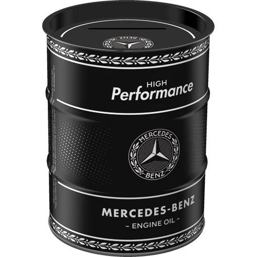 Mercedes Benz Performance reclame spaarpot van metaal deco, Ophalen of Verzenden, Nieuw, Auto's