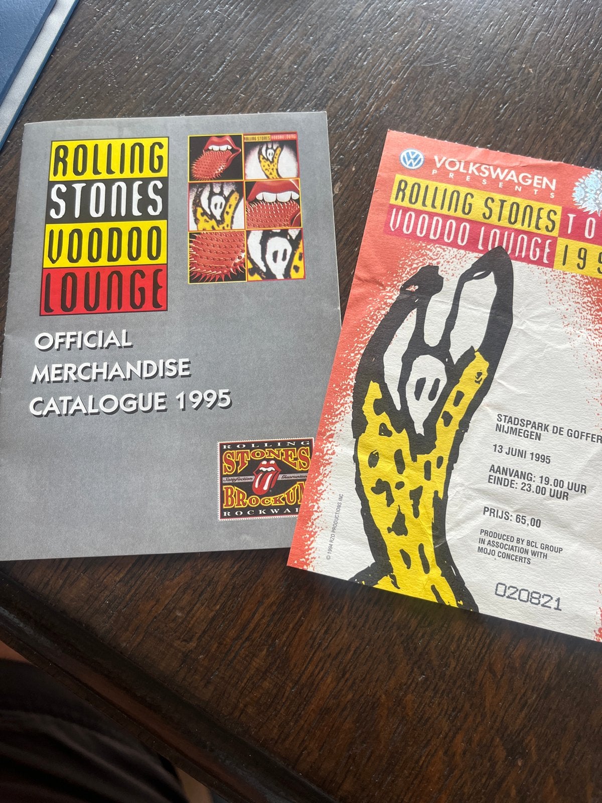 Entreekaart Rollingstones 1995 voodoo lounge, Tickets en Kaartjes, Eén persoon