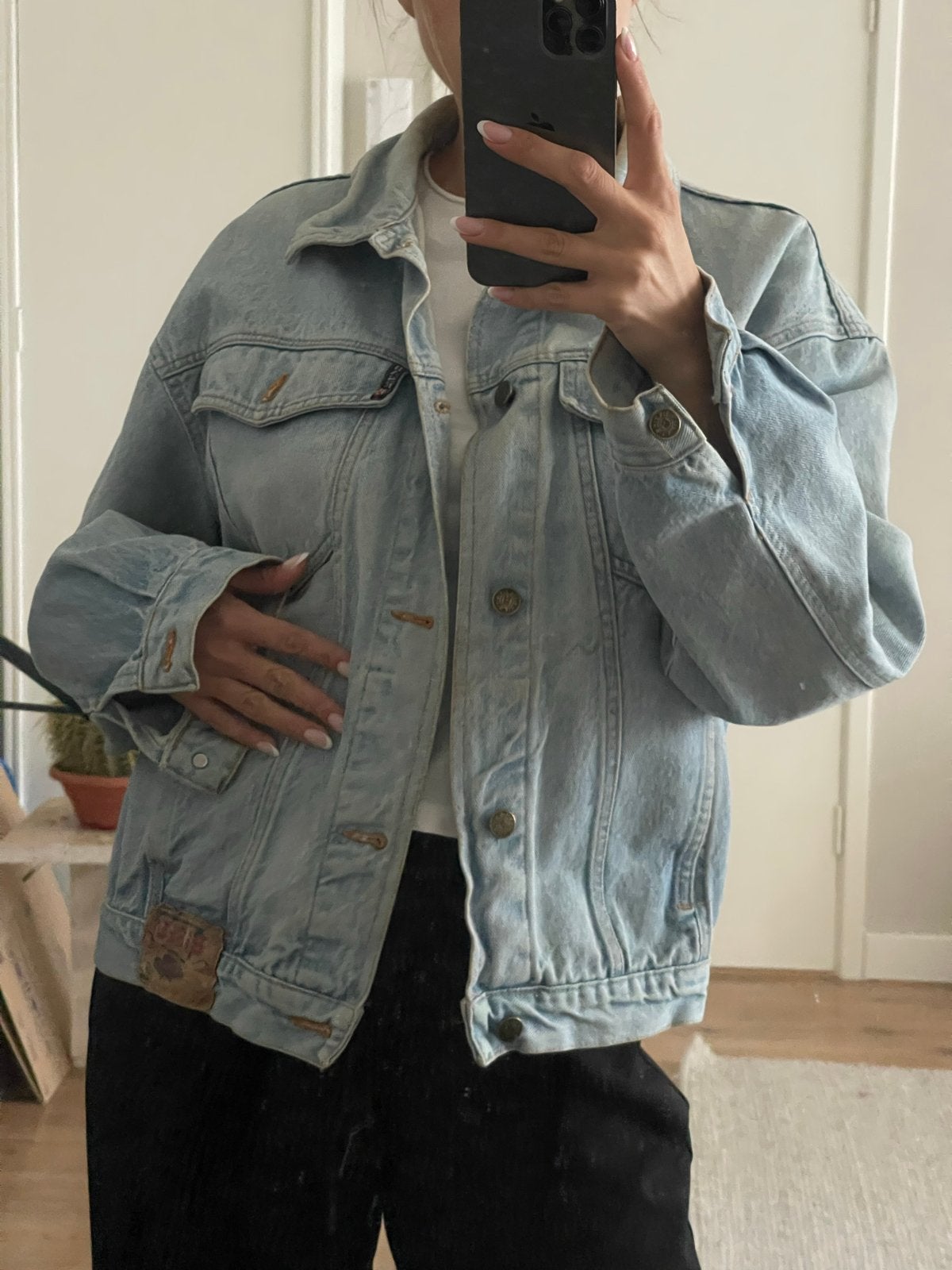 Vintage denim jacket, Ophalen of Verzenden, Gedragen, Maat 38/40 (M), Blauw
