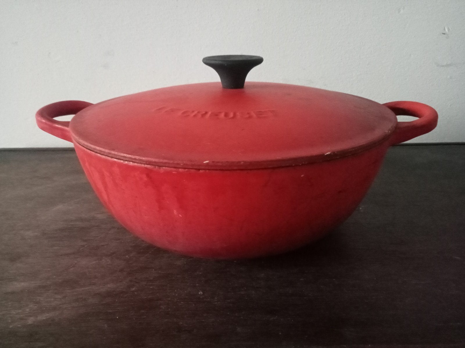 Le Creuset braadpan te koop, Ophalen of Verzenden, Gebruikt, Gietijzer, Koekenpan of Braadpan