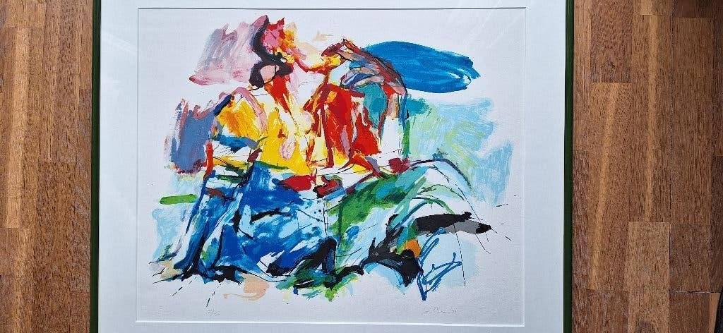kunst, rokende vrouw, kunstenaar Houtman 1993, Ophalen of Verzenden, Origineel werk