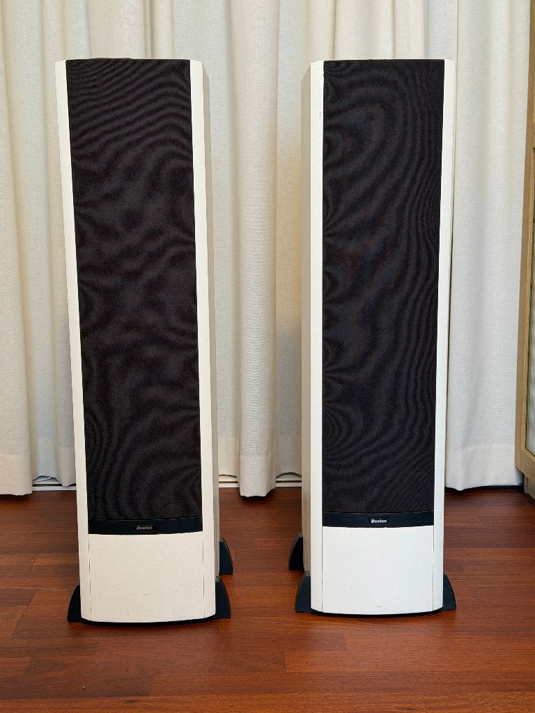 Boston Acoustics VR1 - Luidsprekers wit, Stereo speakers, Gebruikt, Ophalen, 150 watt of meer