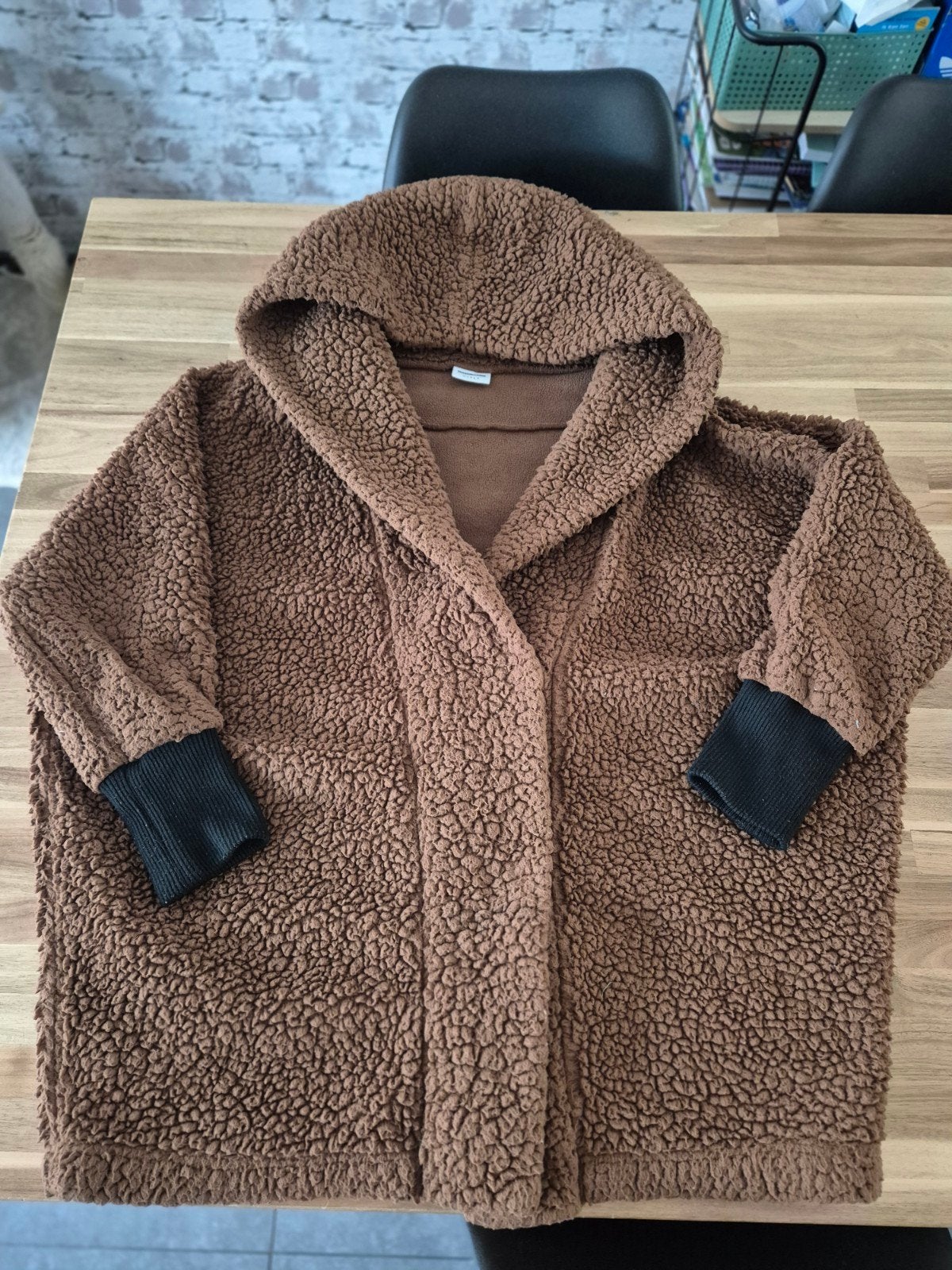 Noisy May teddy jas bruin met capuchon, Maat 38/40 (M), Bruin, Ophalen of Verzenden, Zo goed als nieuw