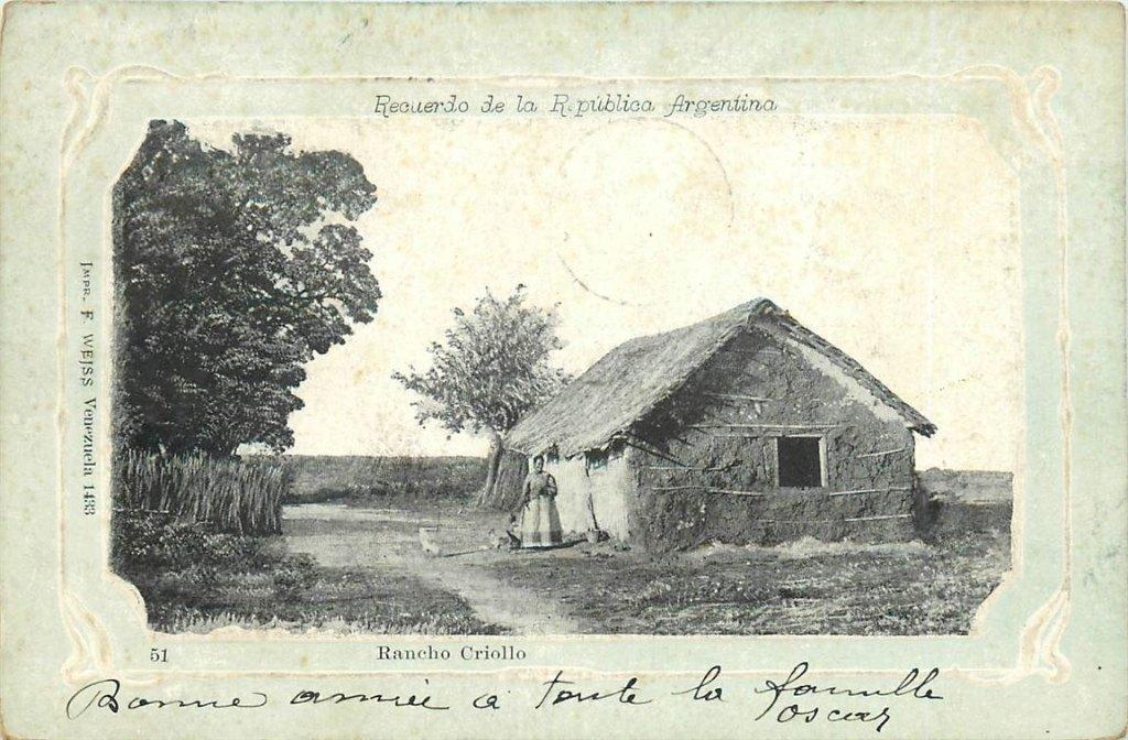 701-280-003 Argentina Rancho Criollo, Verzenden, Voor 1920, Overig Europa