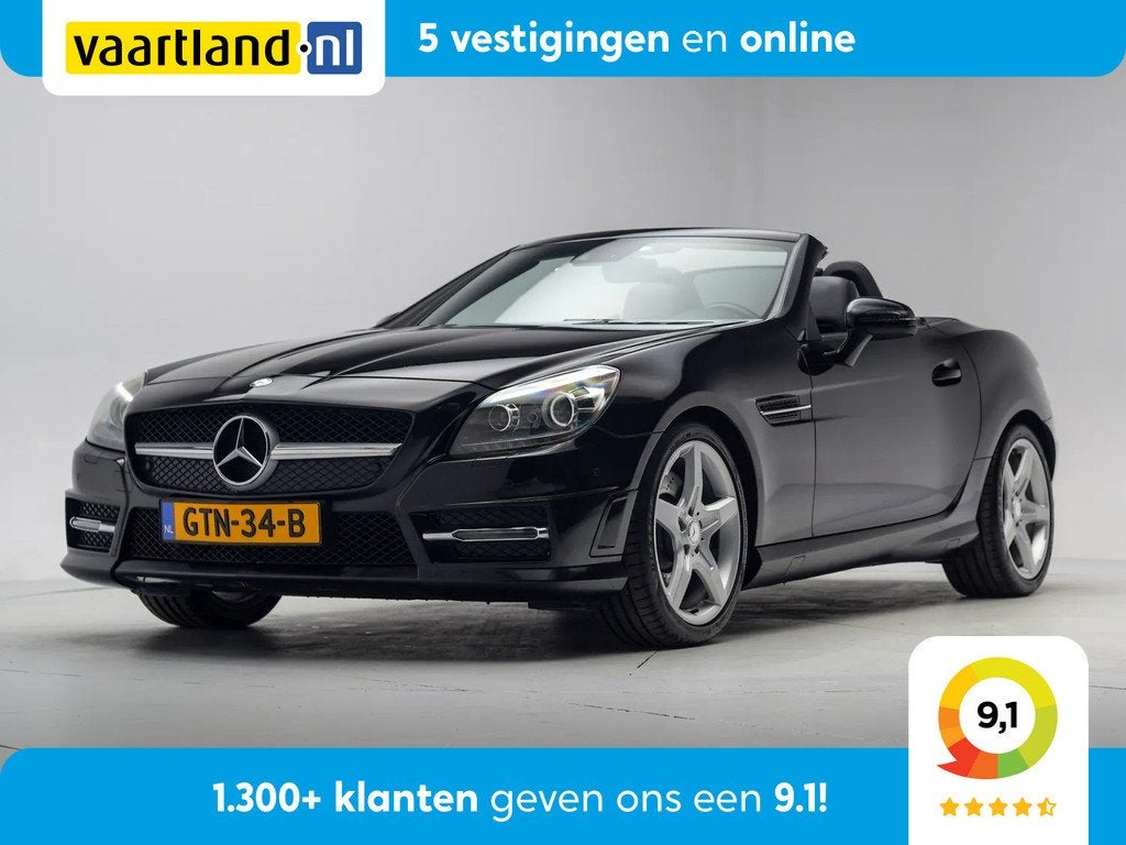 Mercedes-Benz SLK 350 AMG Line Aut. [ Leder Airscarf Navi ], Auto's, Mercedes-Benz, Automaat, Achterwielaandrijving, Cabriolet