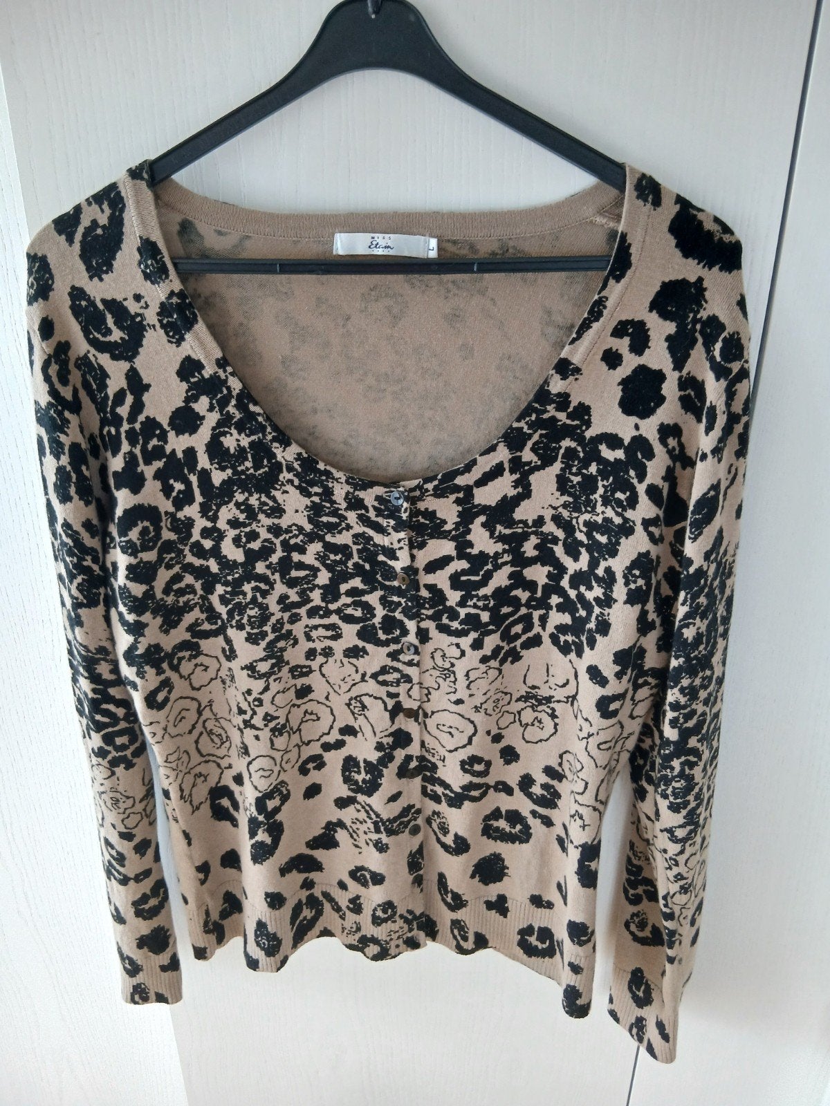 L apart vest beige met zwarte bloem 79% katoen Miss Etam, Meerkleurig, Maat 42/44 (L), Ophalen of Verzenden, Zo goed als nieuw