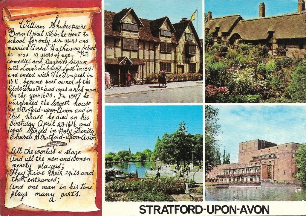 Ansichtkaart  	Stratford-upon-Avon (Eng)	William Shakespeare, Verzenden, 1980 tot heden, Gelopen, Engeland