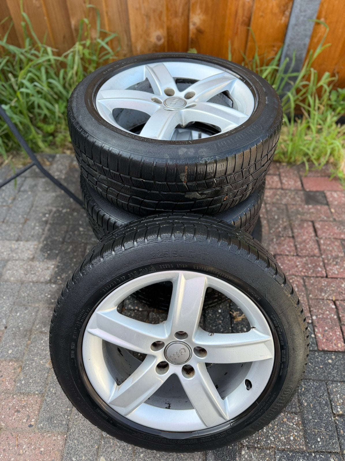Audi OEM 17-inch 5-spaaks velgen, Ophalen, Audi