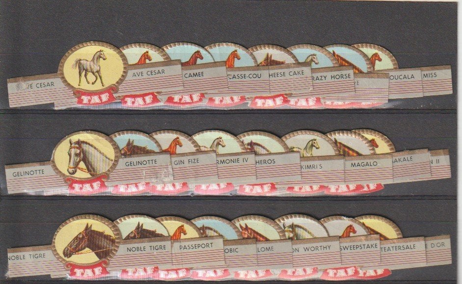 reeks 682  taf paarden  1-24   sigarenbanden, Ophalen of Verzenden, Zo goed als nieuw, Sigarenbandjes