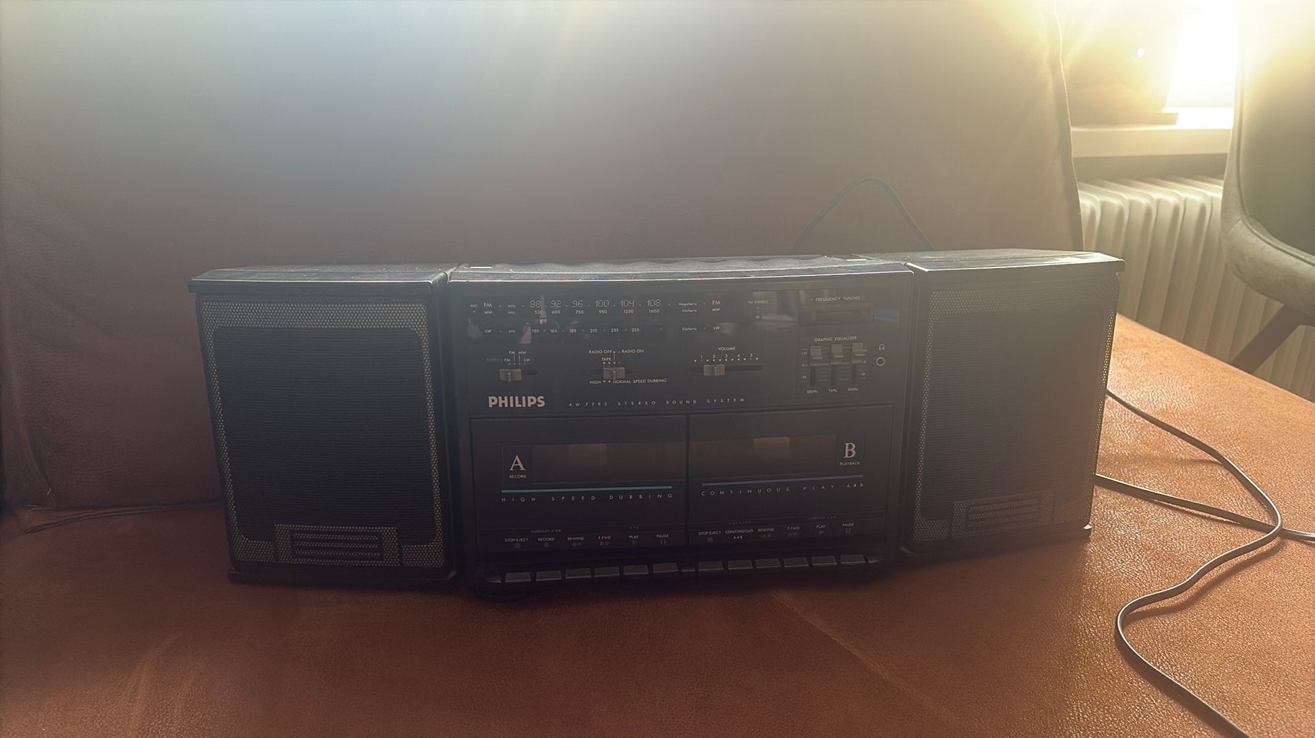 Vintage Philips AW7792 Boombox Ghettoblaster Jaren 80, Audio, Tv en Foto, Ophalen, Zo goed als nieuw
