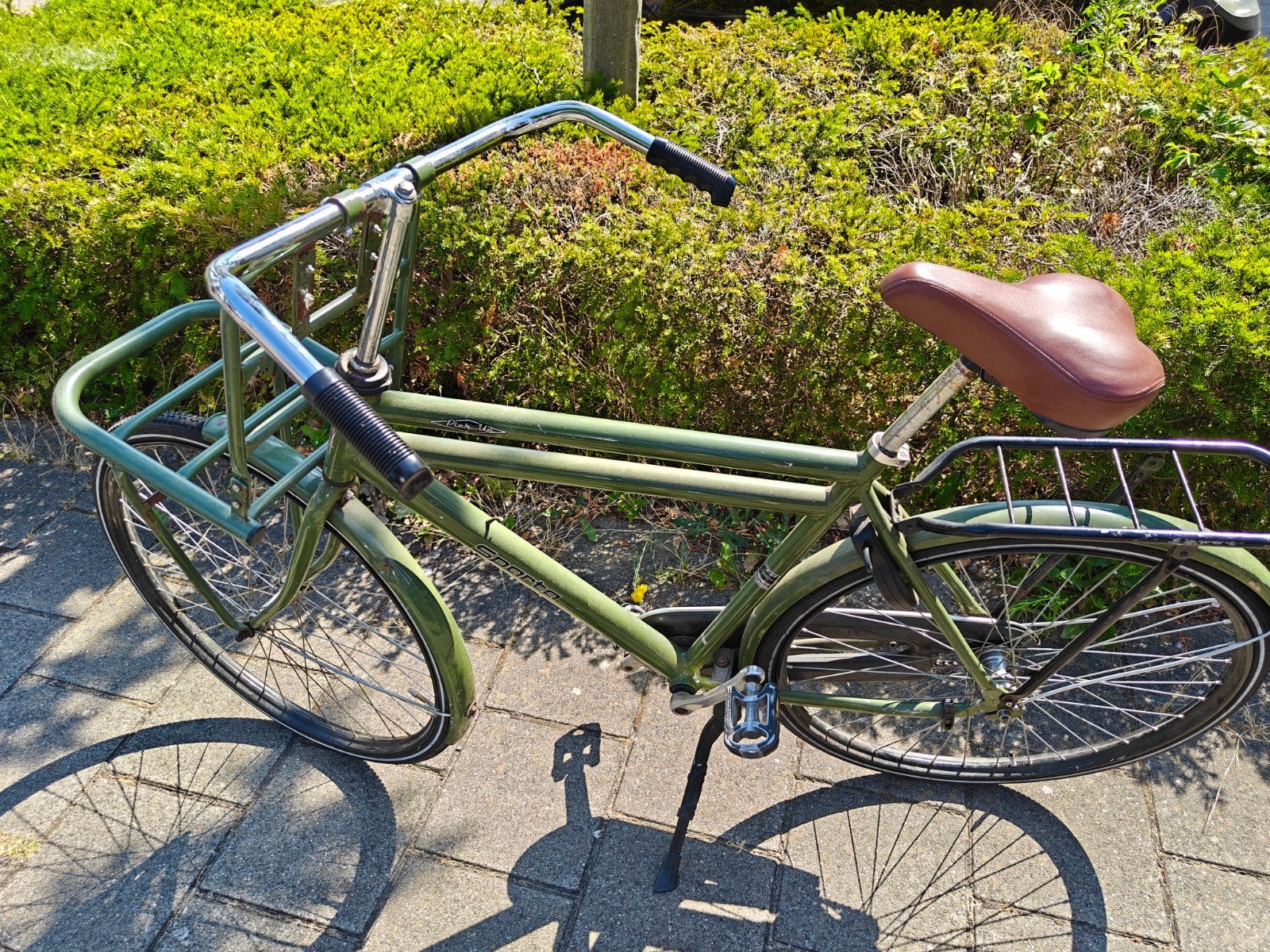 Groene Sparta Pickup transportfiets, Ophalen