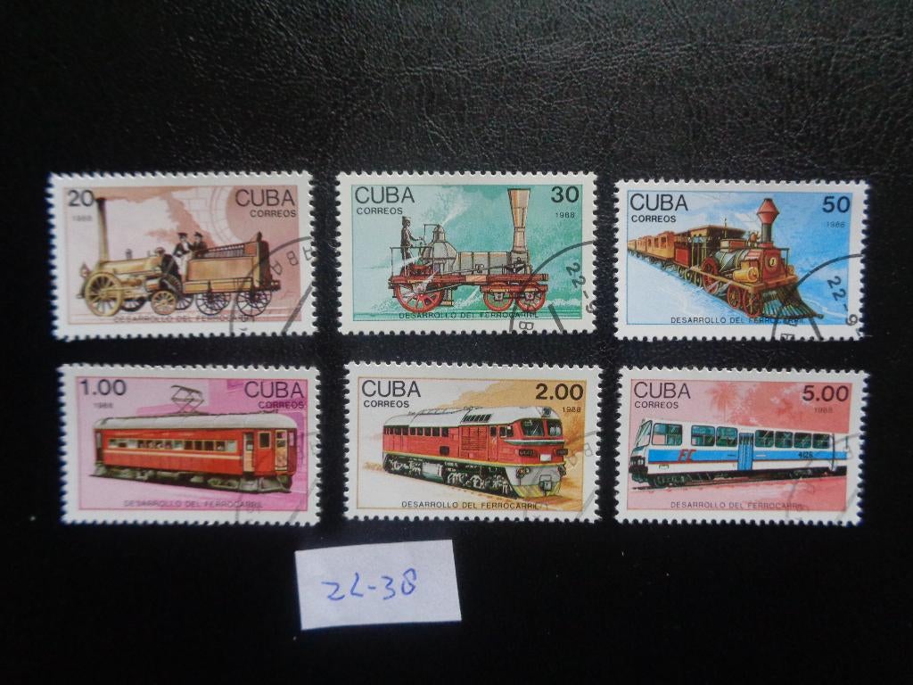 cuba - treinen 1988 (zl-38), Ophalen of Verzenden, Gestempeld, Noord-Amerika
