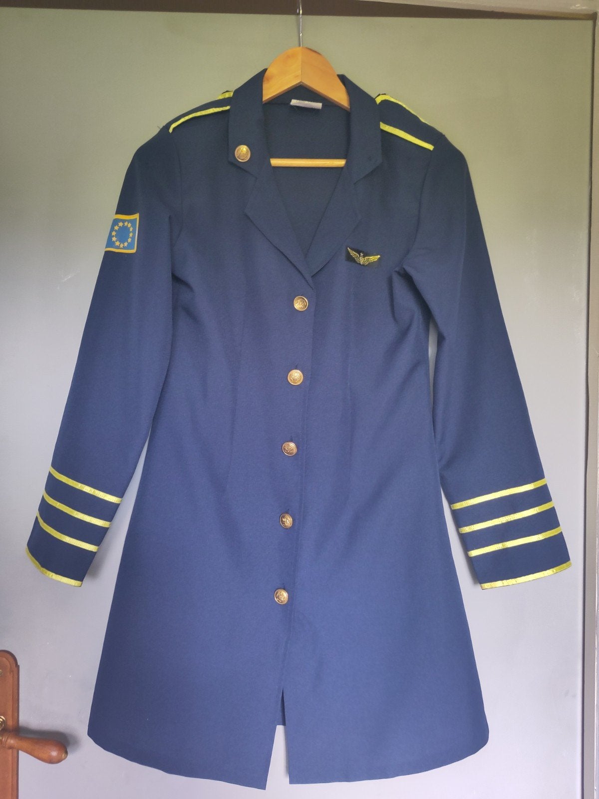 Steeardess pakje, Ophalen of Verzenden, Zo goed als nieuw, Maat 34 (XS) of kleiner, Blauw